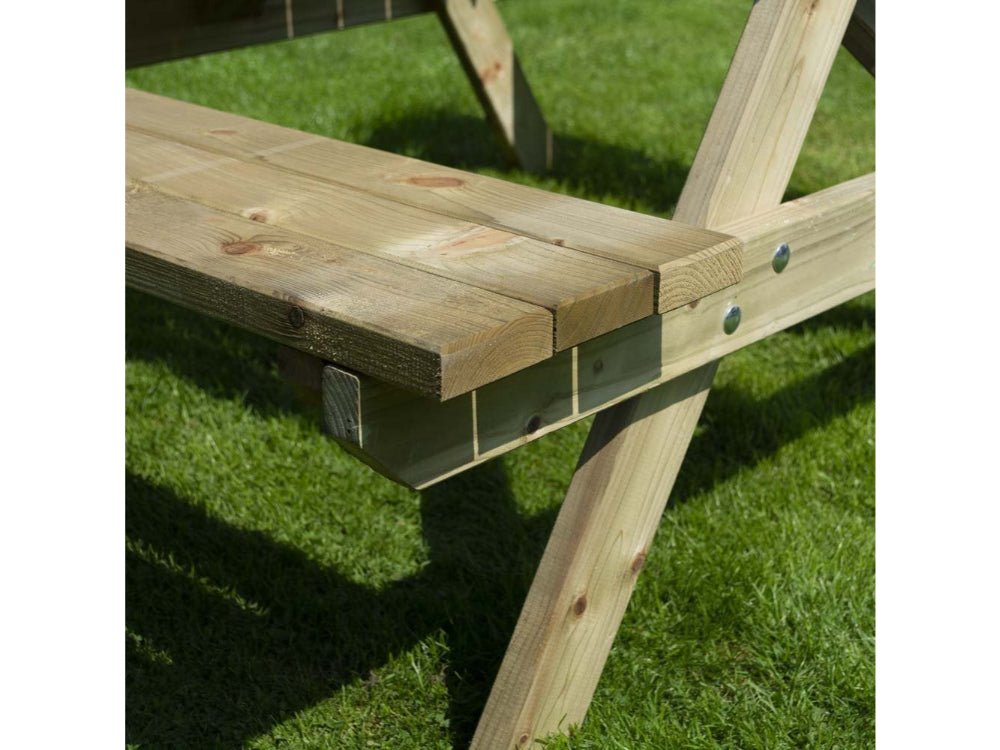 Rowlinson Timber Picnic Bench - Outdoor Garden Seating_Garden Furniture