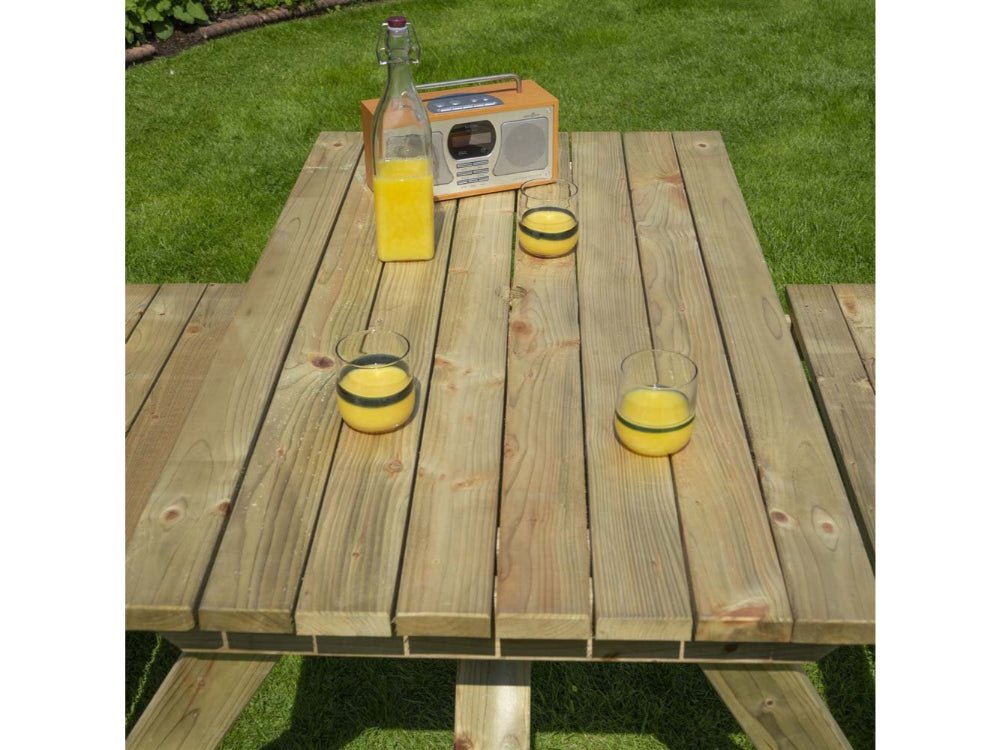 Rowlinson Timber Picnic Bench - Outdoor Garden Seating_Garden Furniture