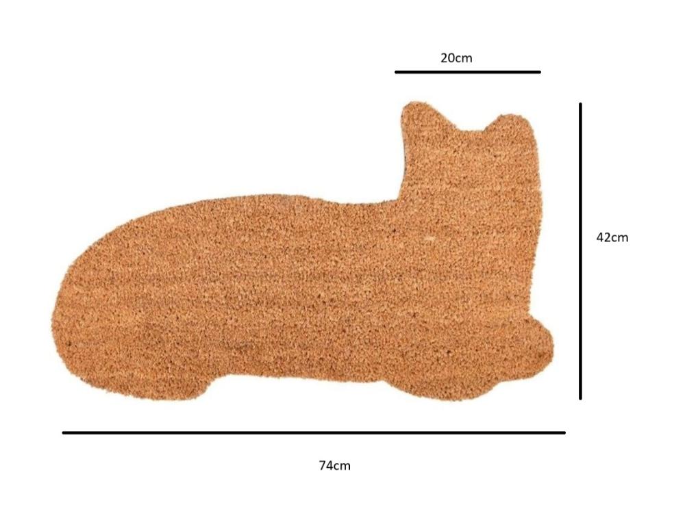 Cat Shaped Coir Doormat_Doormats