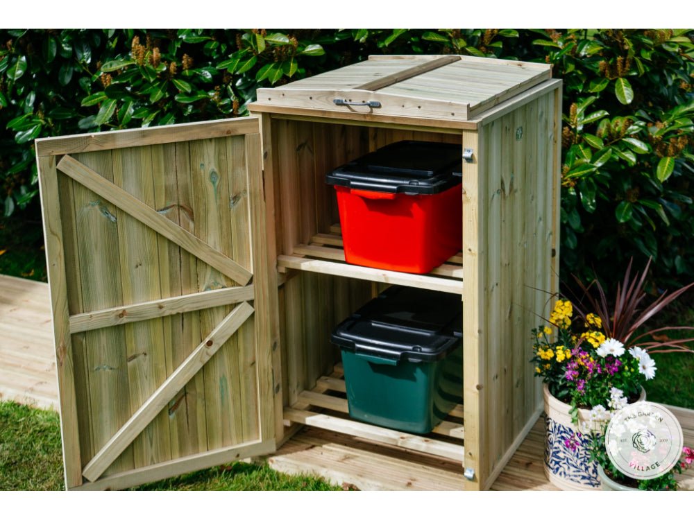Shireburn Wheelie Bin & Recycle Box Stores (2, 4, 6 or 8) - Galvanises Ironmongery_Bin Stores