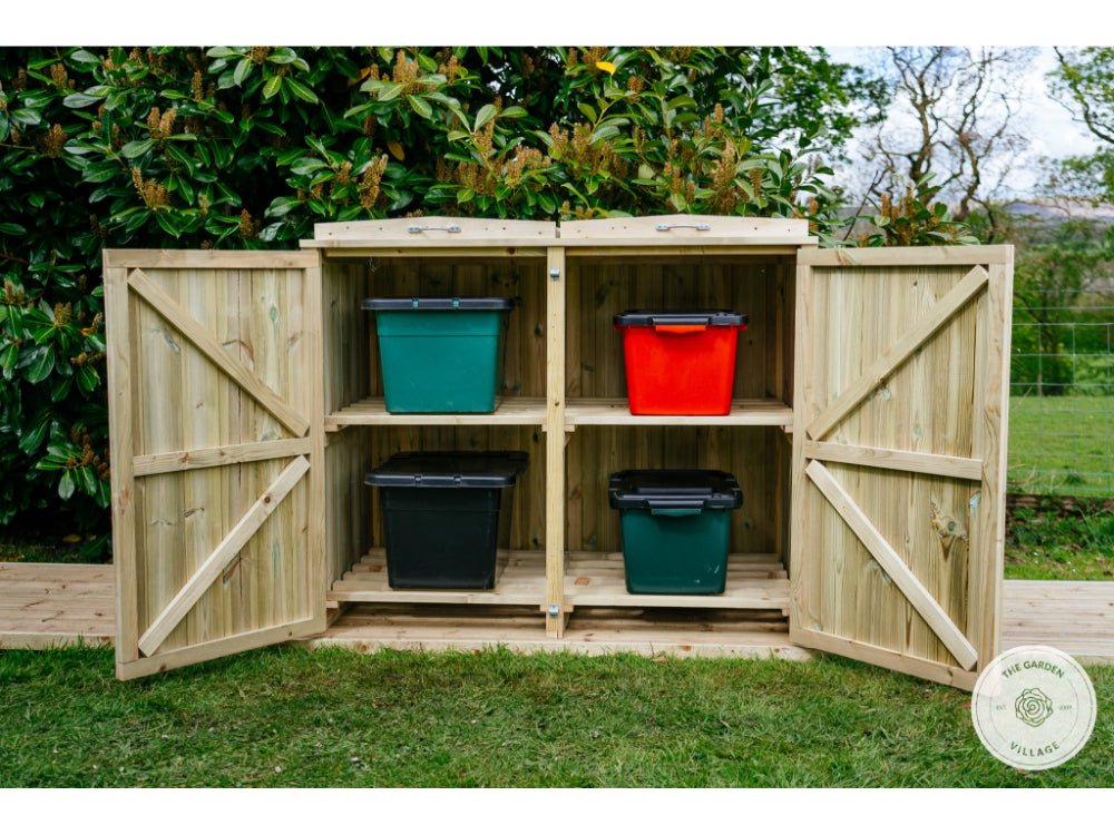 Shireburn Wheelie Bin & Recycle Box Stores (2, 4, 6 or 8) - Galvanises Ironmongery_Bin Stores