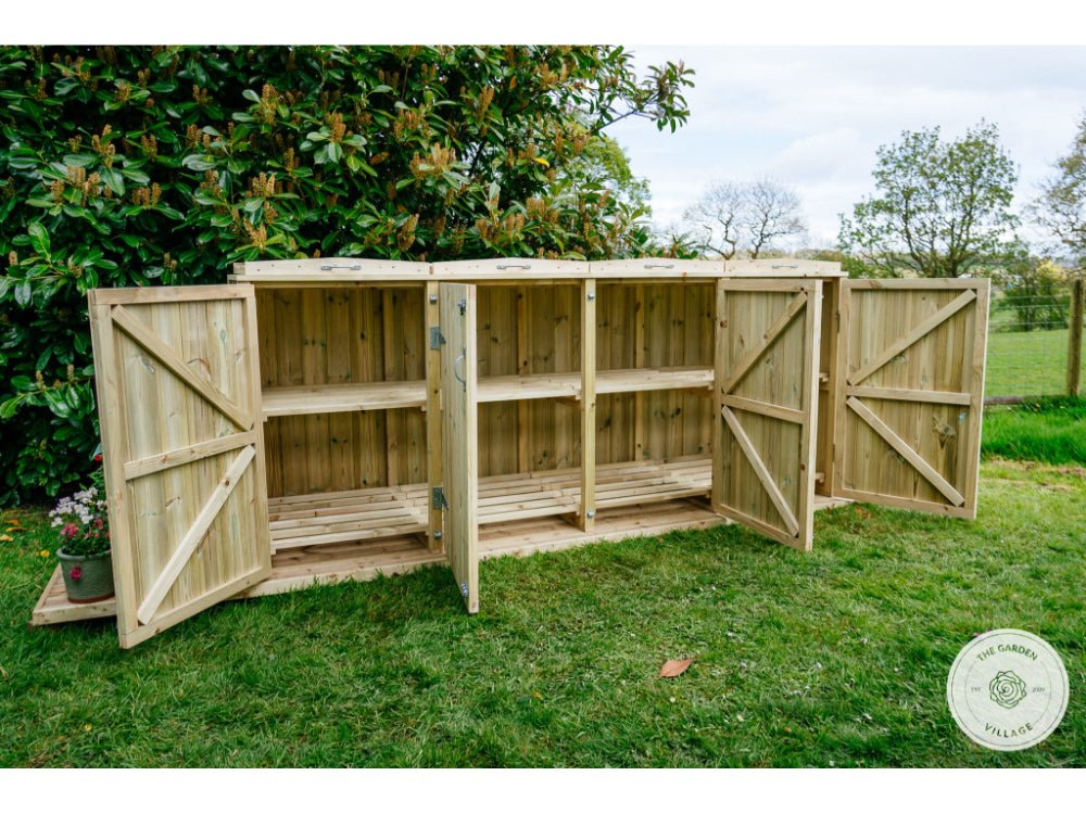 Shireburn Wheelie Bin & Recycle Box Stores (2, 4, 6 or 8) - Galvanises Ironmongery_Bin Stores