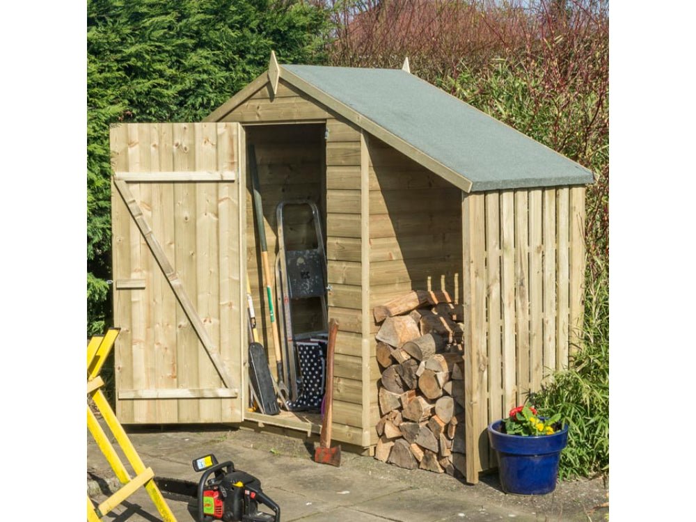 Oxford 4ft x 3ft Shed With Lean To_Garden Sheds