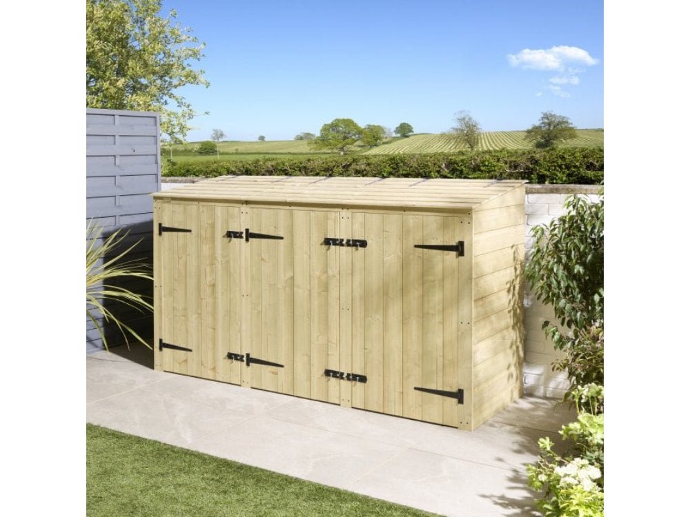 Premier Shiplap Double Bin Store With Box Store_Bin Stores
