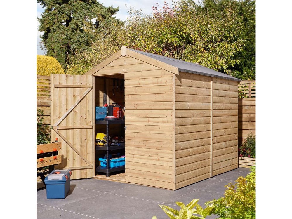 8×6 Single Door Shiplap Apex Shed_Garden Furniture