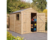 8×6 Shiplap Apex Shed Double Door With Window_Garden Furniture