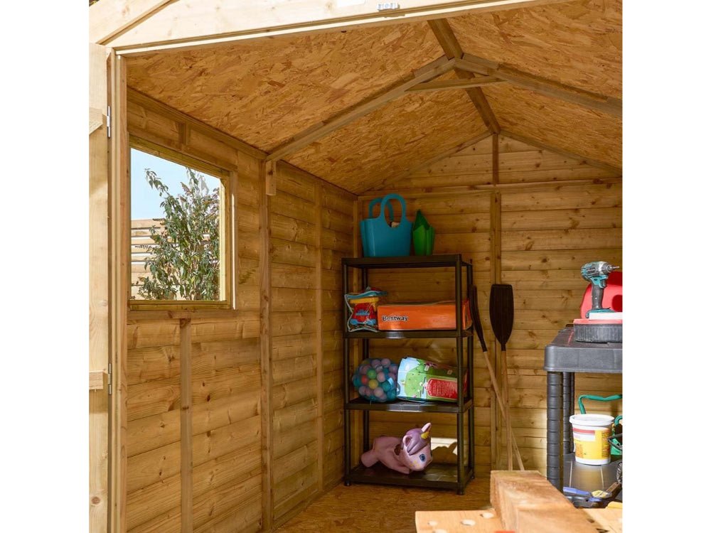 8×6 Shiplap Apex Shed Double Door With Window_Garden Furniture