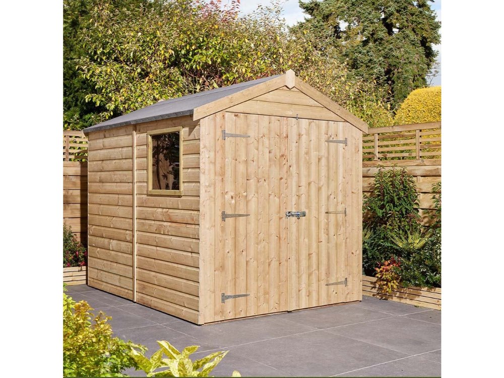 8×6 Shiplap Apex Shed Double Door With Window_Garden Furniture