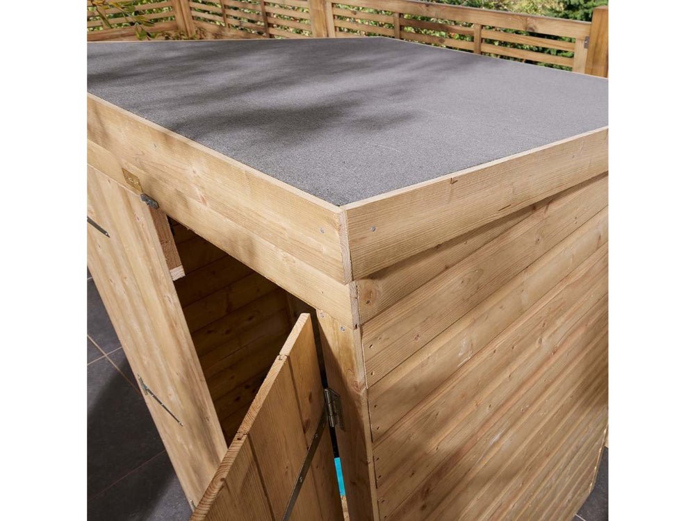 4x4 Shiplap Pent Shed Double Door_Garden Furniture