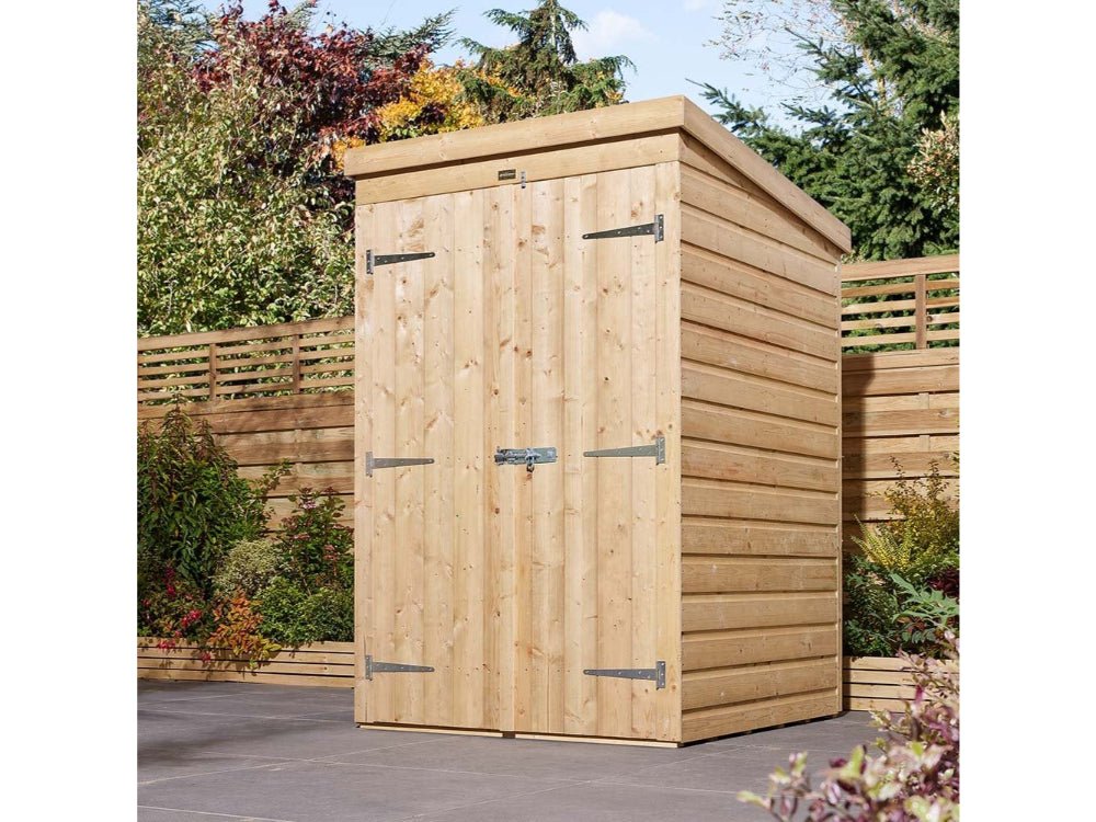 4x4 Shiplap Pent Shed Double Door_Garden Furniture