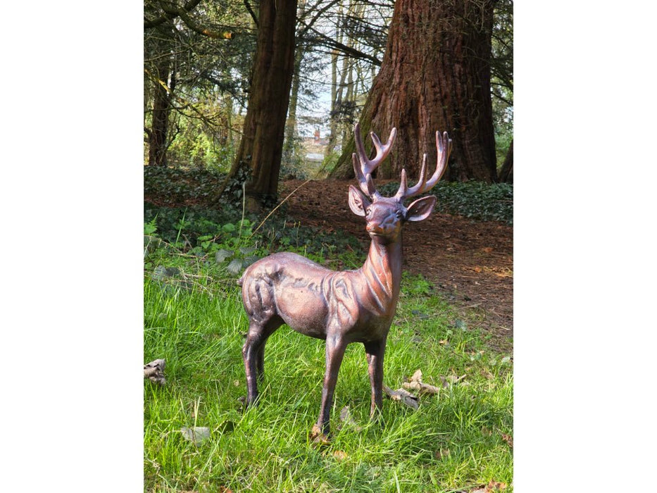 Standing Stag Buck Ornament cast from Aluminium_Garden Ornaments