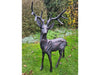 Standing Stag Buck Ornament cast from Aluminium- Large_Garden Ornaments