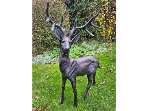 Standing Stag Buck Ornament cast from Aluminium- Large_Garden Ornaments