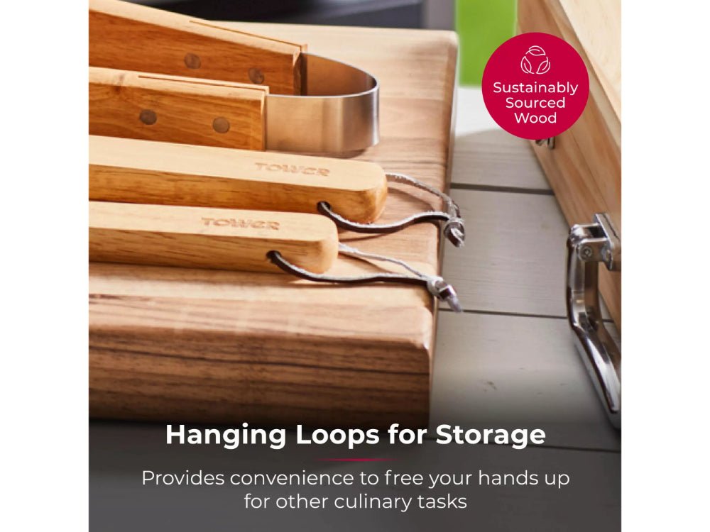 4 Piece Wooden BBQ Tools Set with Box_BBQ Utensils & Accessories