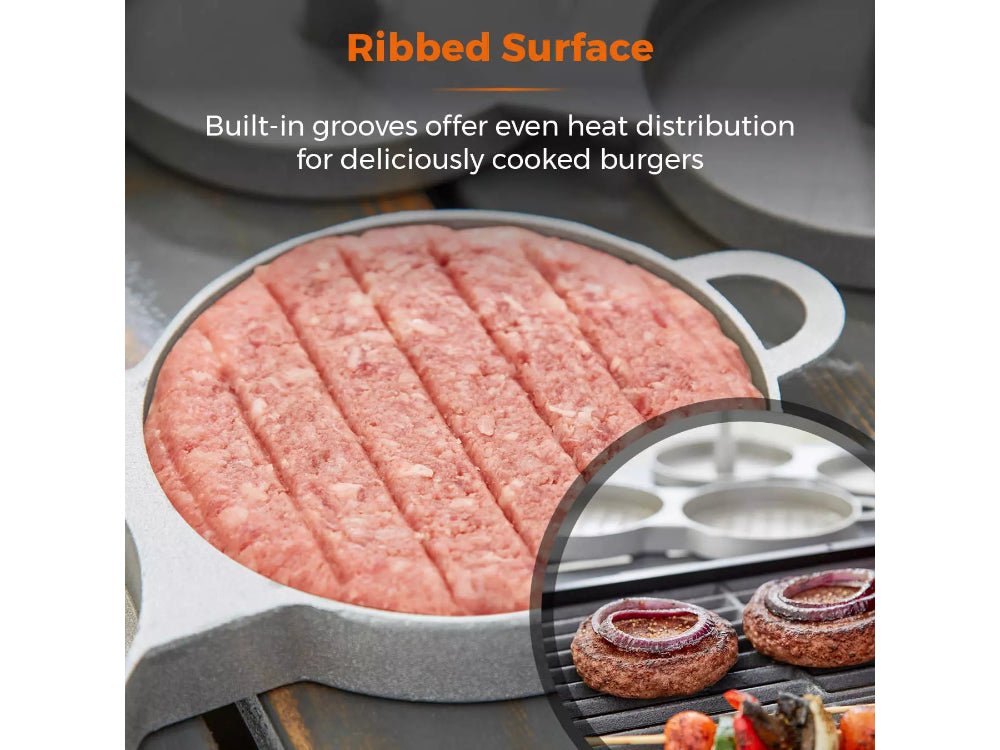 Double Burger Press with Wooden Handle_BBQ Utensils & Accessories