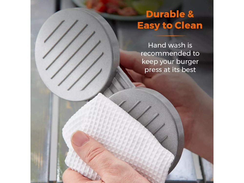 Double Burger Press with Wooden Handle_BBQ Utensils & Accessories