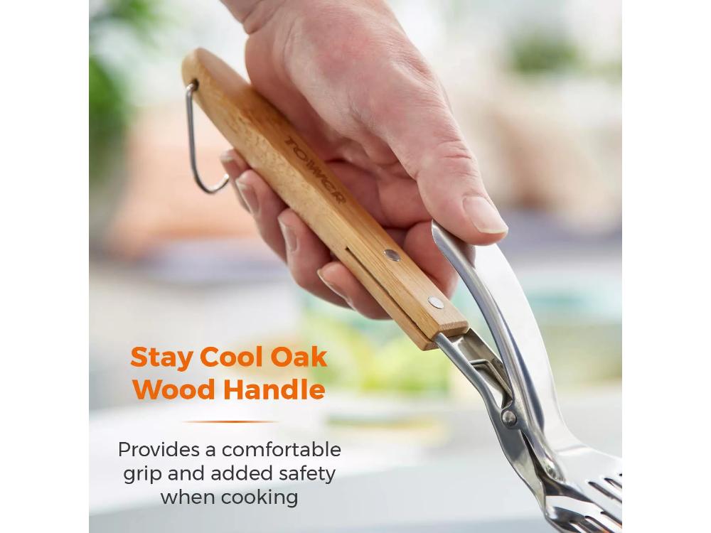 Ultimate 2 - in - 1 BBQ Spatula with Wooden Handle_BBQ Utensils & Accessories