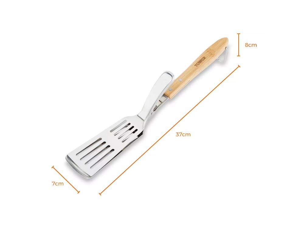 Ultimate 2 - in - 1 BBQ Spatula with Wooden Handle_BBQ Utensils & Accessories