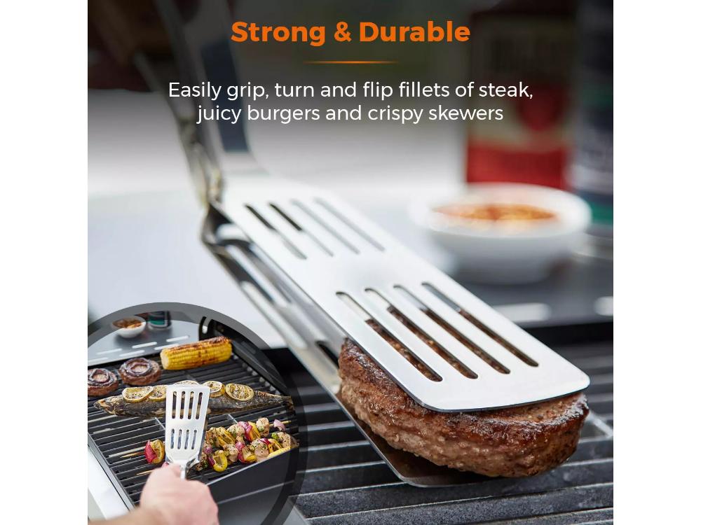 Ultimate 2 - in - 1 BBQ Spatula with Wooden Handle_BBQ Utensils & Accessories
