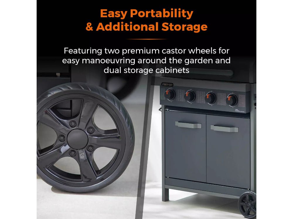Stealth Plus Four Burner BBQ w/Side Burner_BBQs