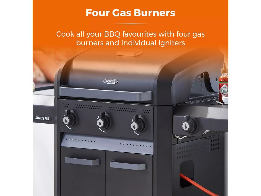 Stealth Pro Four Burner BBQ w/ Rotisserie_BBQs