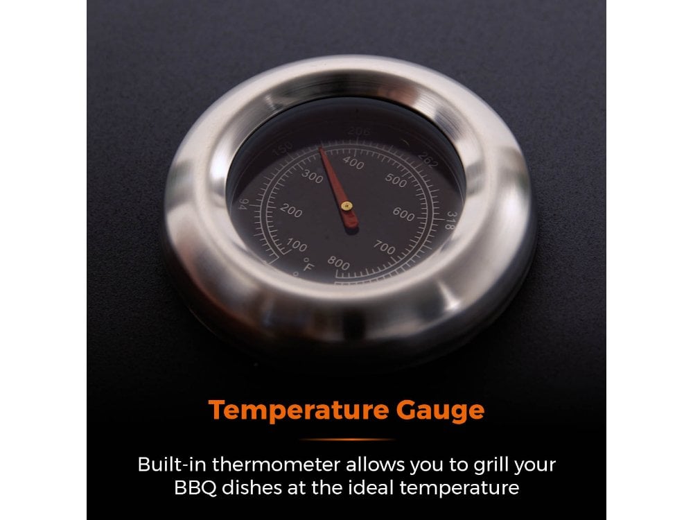 Six Burner Gas BBQ and Plancha with Precision Heat Thermometer and Waterproof Cover_BBQS