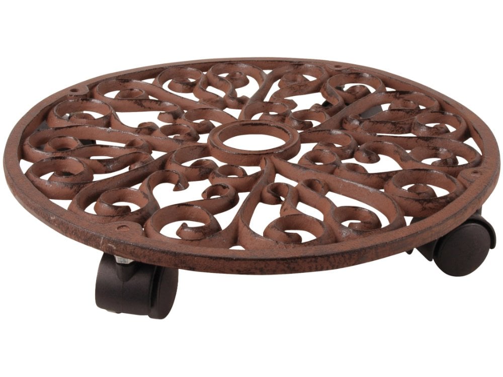 Round Cast Iron Pot Caddy - Large_Pot Caddies
