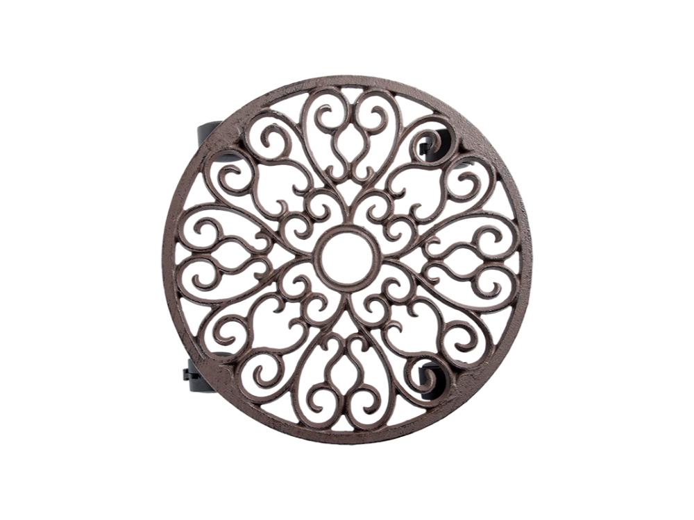 Round Cast Iron Pot Caddy - Large_Pot Caddies