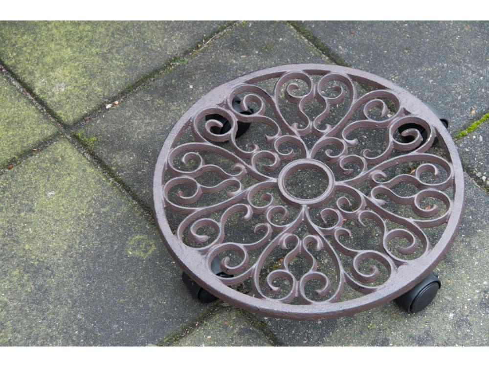 Round Cast Iron Pot Caddy - Small_Pot Caddies