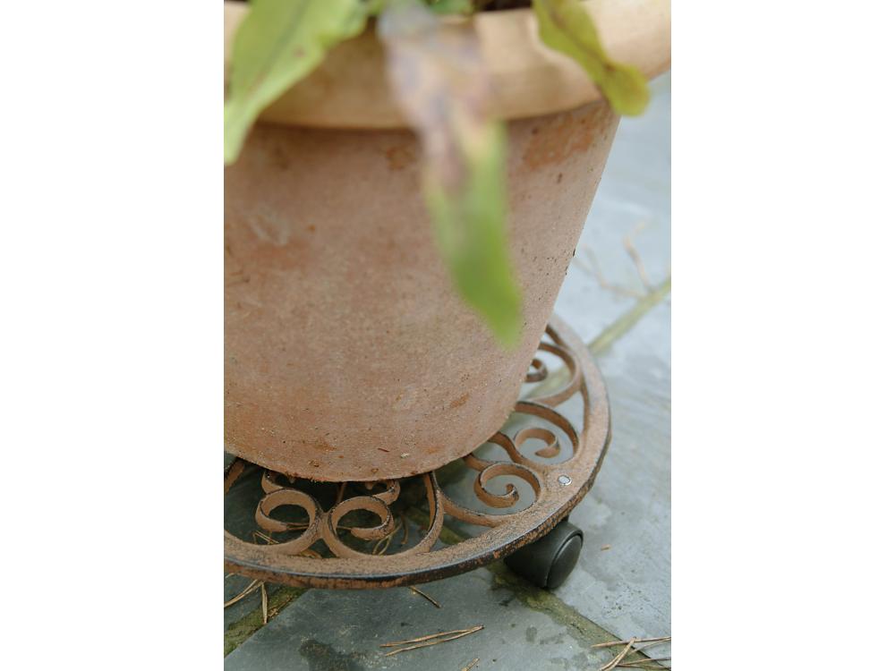 Round Cast Iron Pot Caddy - Small_Pot Caddies