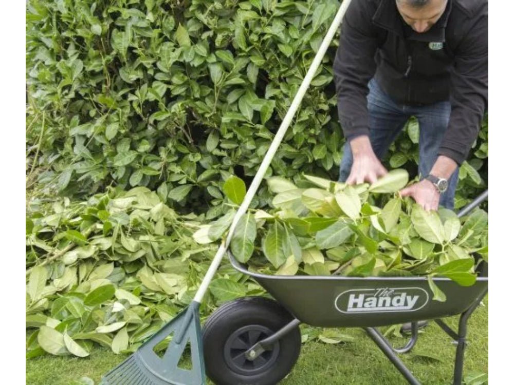 65L Galvanised Steel Wheelbarrow with Pneumatic Wheel_Trollies & Wagons