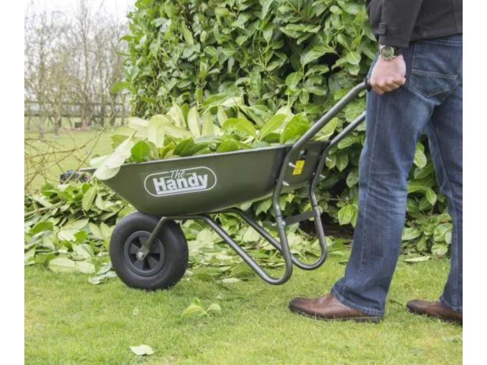 65L Galvanised Steel Wheelbarrow with Pneumatic Wheel_Trollies & Wagons