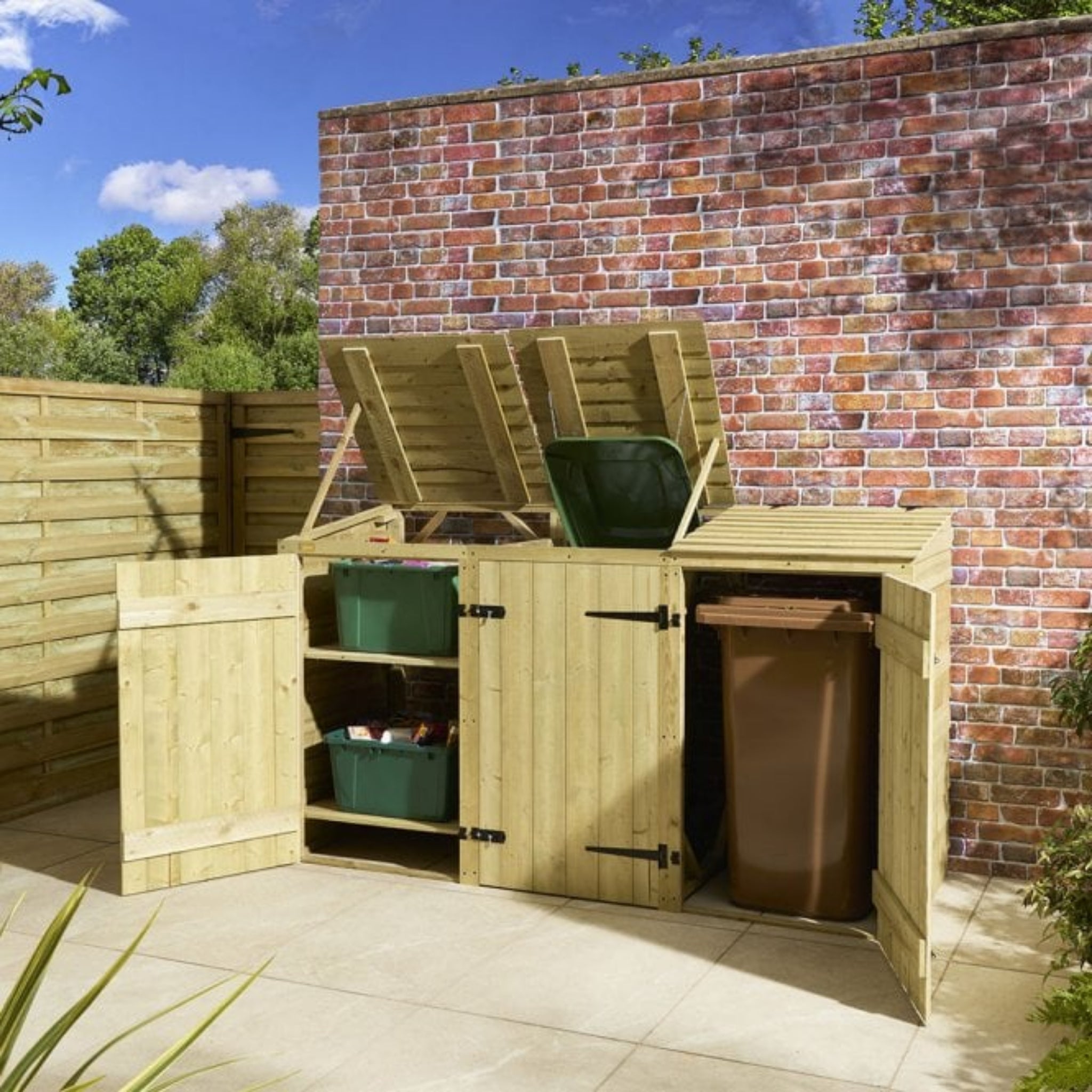 Traditional Overlap Double Bin Store With Box Store