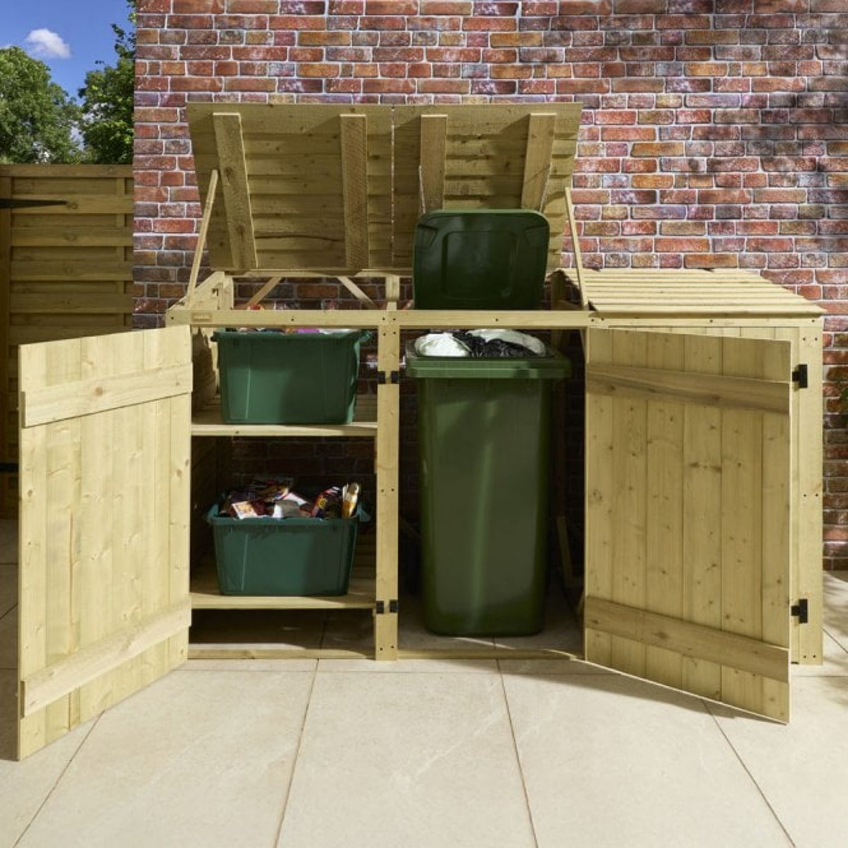 Traditional Overlap Double Bin Store With Box Store