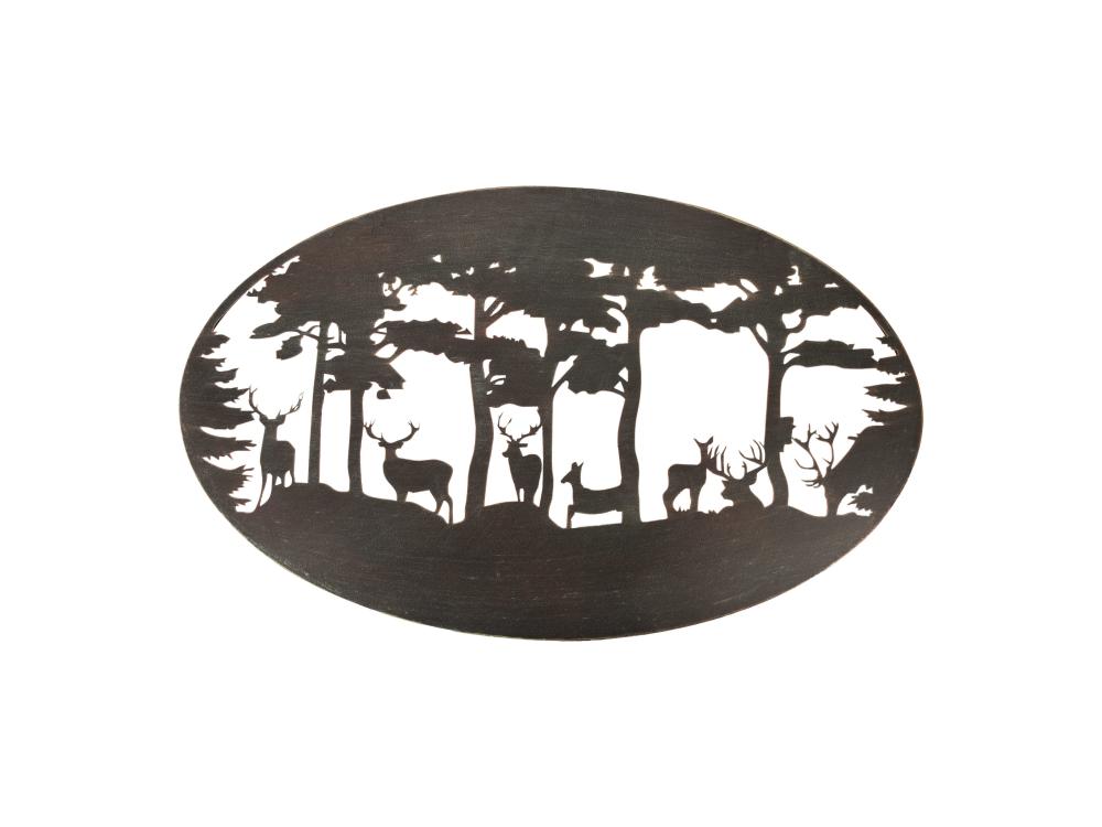 Oval Deer in a Woodland Scene Wall Art_Wall Art