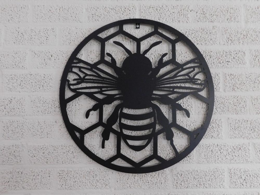 Steel Wall Art with Bee Design_Wall Art