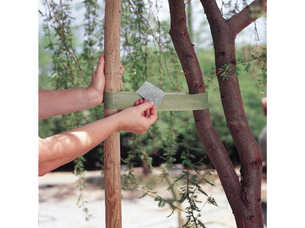 VELCRO® Brand ONE - WRAP® Tree Ties Plant Support Tape for Effective Growing | Strong Gardening Grips are Reusable and Adjustable | Cut - to - Length, 5.4m x 5cm Roll, Green - Recycled Plastic_Strings & Ties