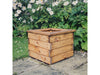 Valley Small Square Planter – Brown Swedish Redwood Garden Planter_Planters