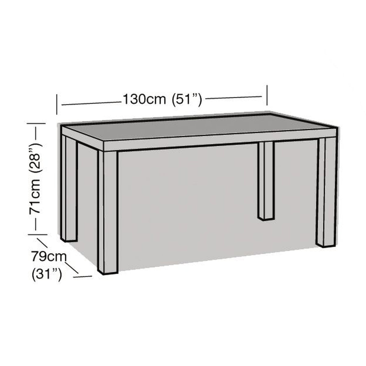 4 Seater Rectangular Table Cover_Garden Furniture Covers