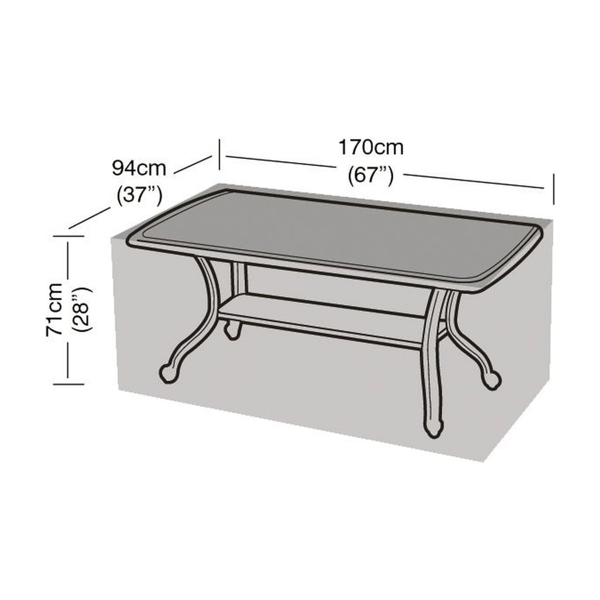 6 Seater Rectangular Table Cover_Garden Furniture Covers