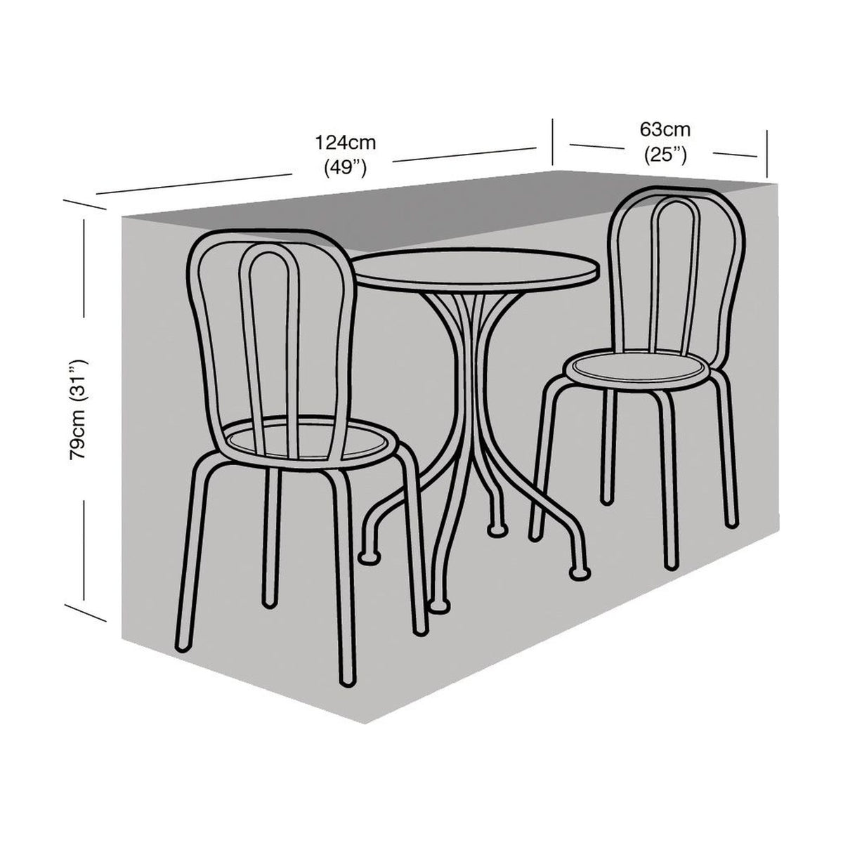 2 Seater Small Bistro Set Cover_Garden Furniture Covers