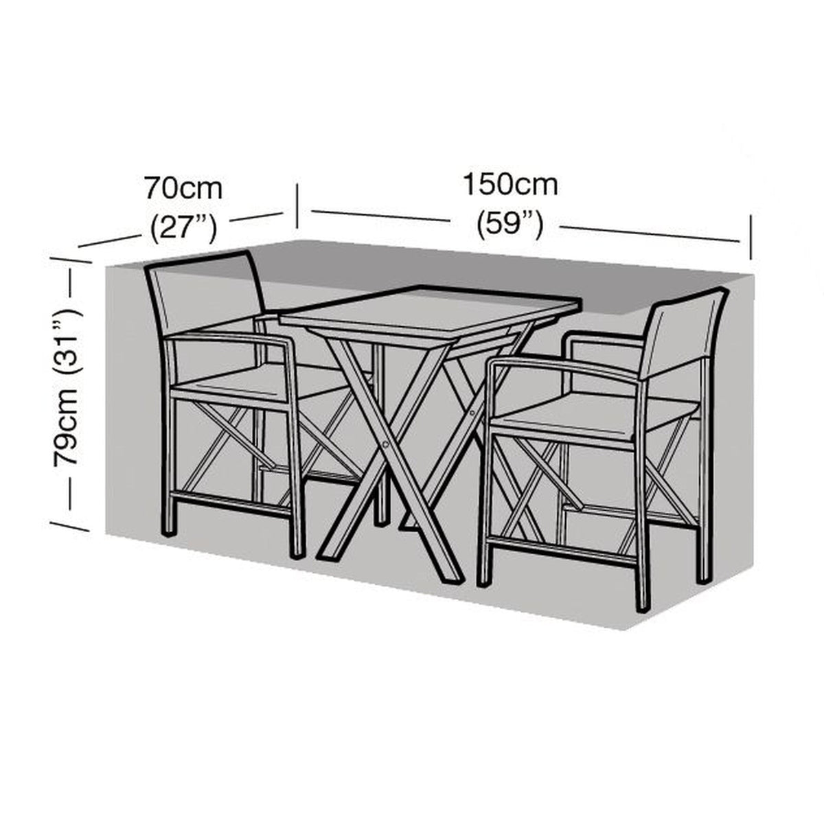 2 Seater Large Bistro Set Cover_Garden Furniture Covers