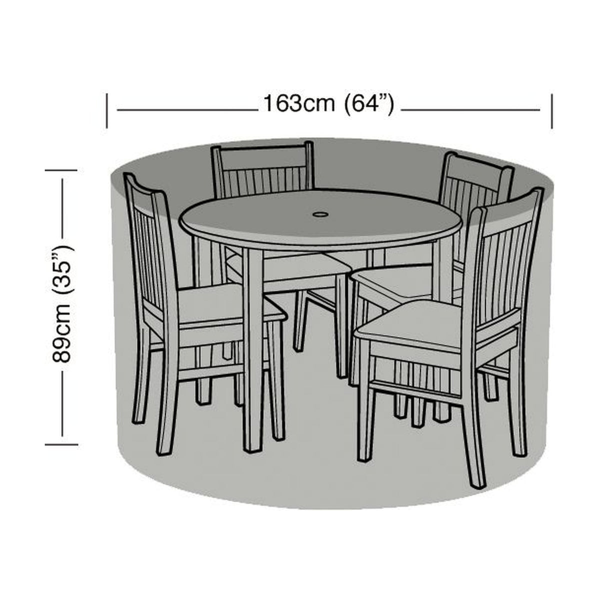 4 Seater Round Table & Chairs Cover_Garden Furniture Covers