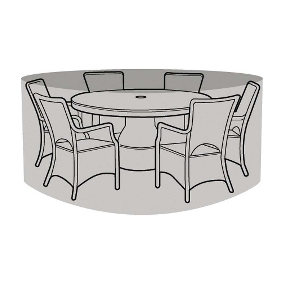 6 Seater Round Table & Chairs Cover_Garden Furniture Covers