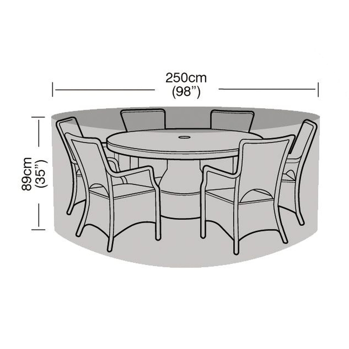 6-8 Seater Round Table & Chairs Cover_Garden Furniture Covers