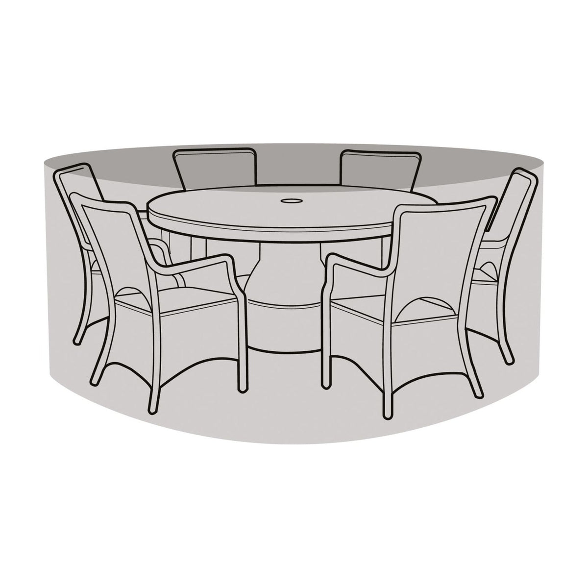 6-8 Seater Round Table & Chairs Cover_Garden Furniture Covers