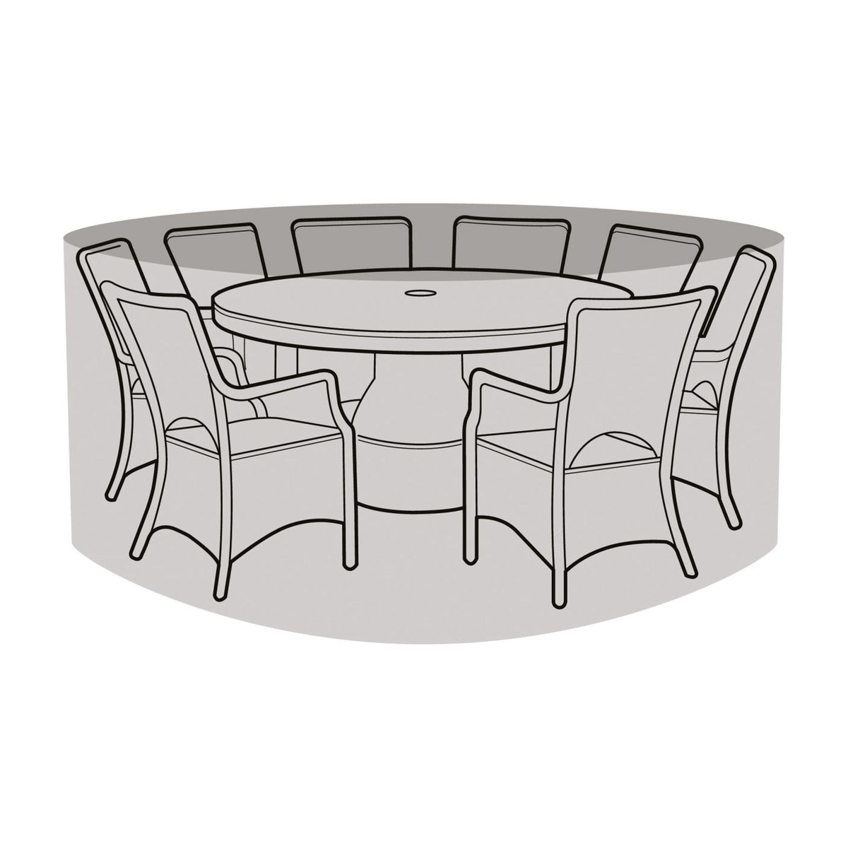 8 Seater Round Table & Chairs Cover_Garden Furniture Covers