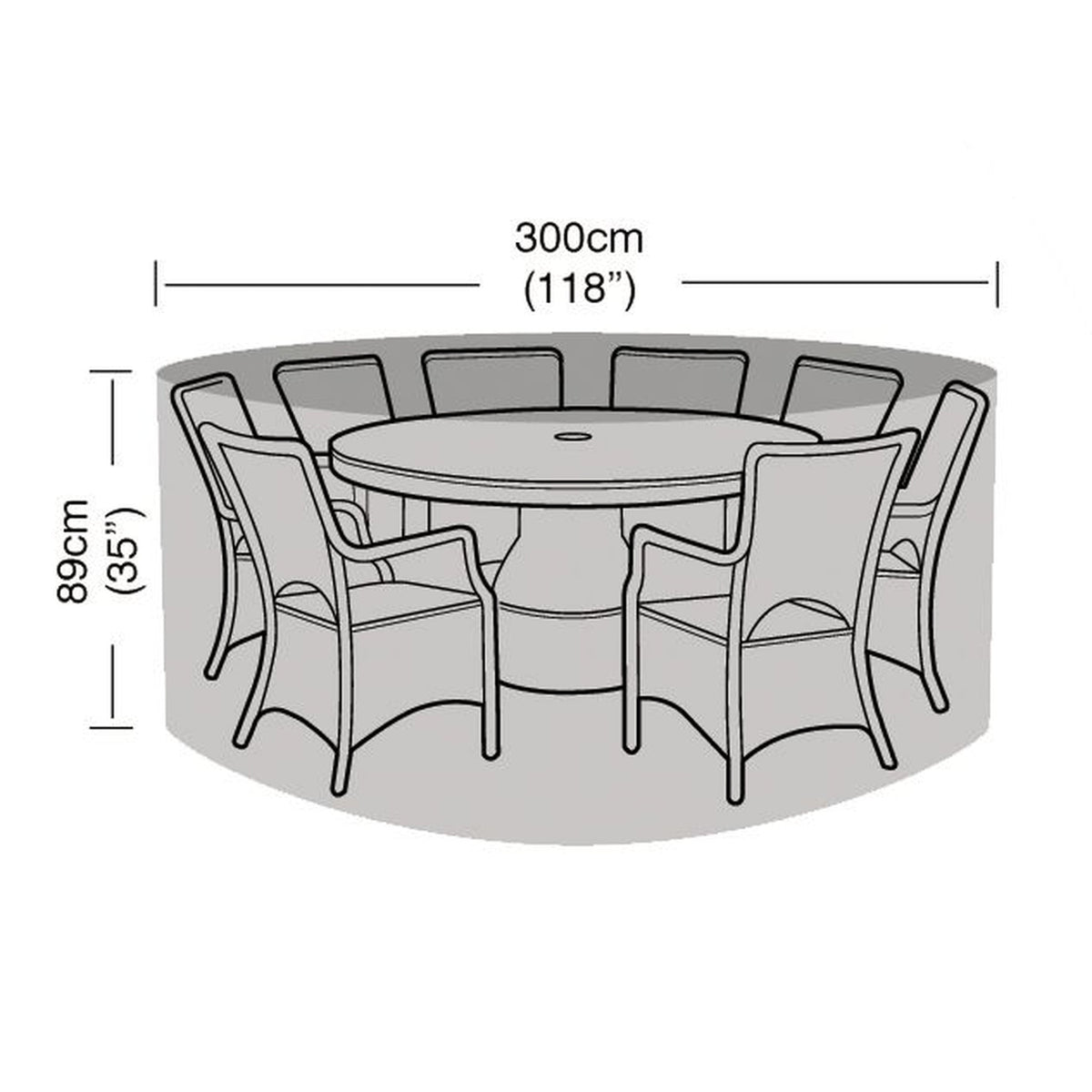 8 Seater Round Table & Chairs Cover_Garden Furniture Covers
