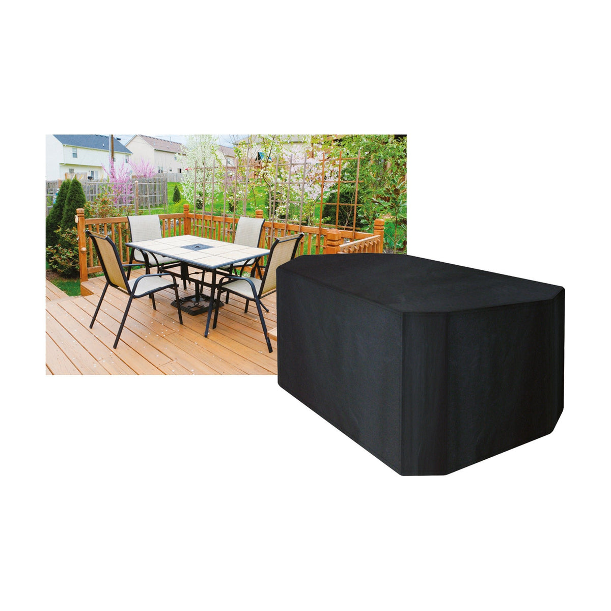 4 Seater Rectangular Table & Chairs Cover_Garden Furniture Covers
