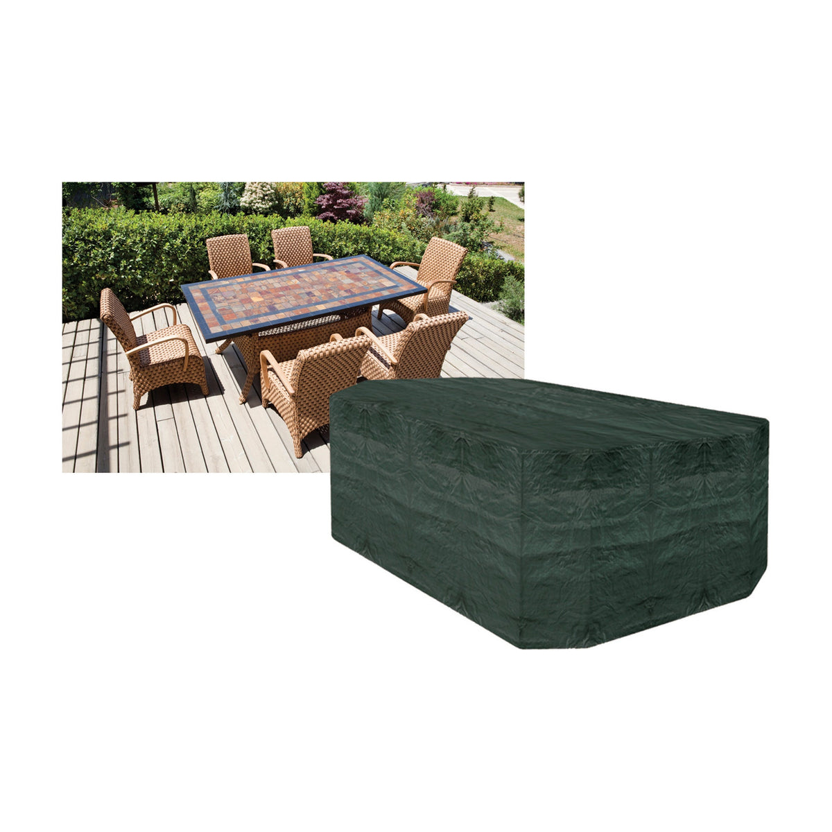 6 Seater Rectangular Table & Chairs Cover_Garden Furniture Covers